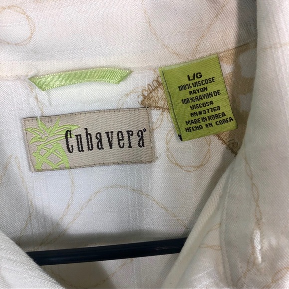 Cubavera Men’s Hawaiian Short Sleeves Shirt Large - Picture 3 of 5